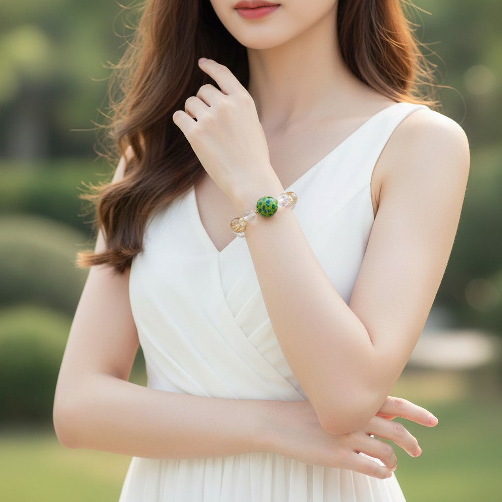 Crystal Bracelet – Elegant Natural Crystal Bead Bracelet for Women