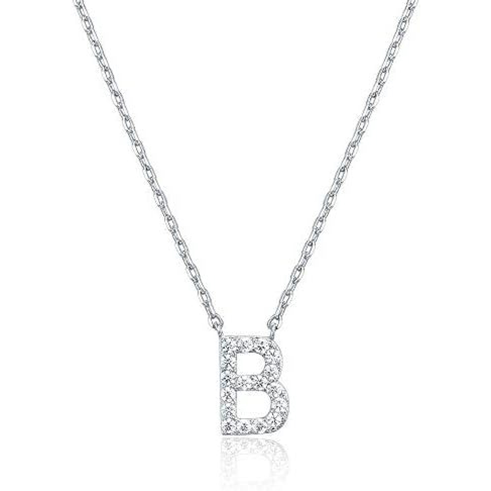 Cubic Zirconia Necklace A Letter Necklace For Her-Birthstone Jewelry