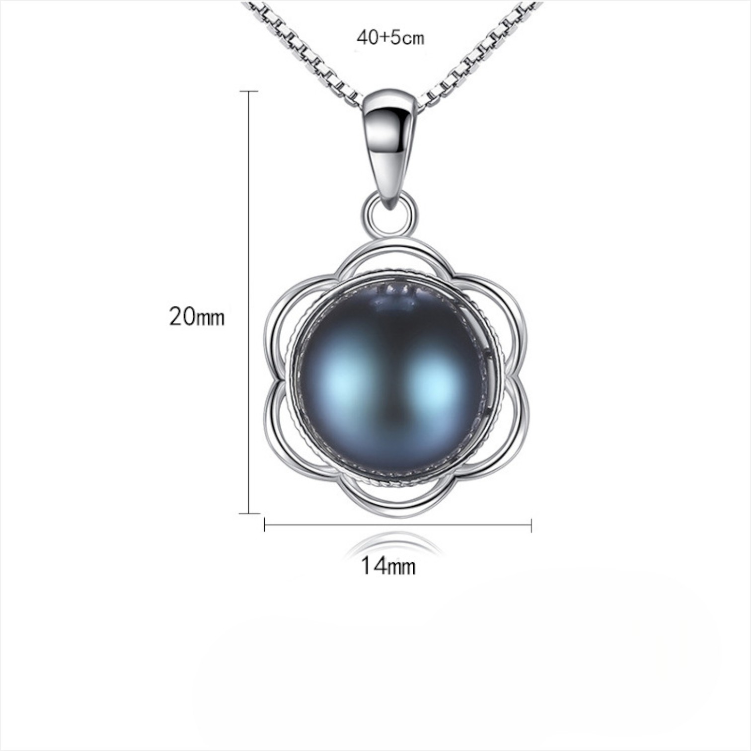 Freshwater Pearl Necklace – Elegant S925 Sterling Silver Pendant for Women