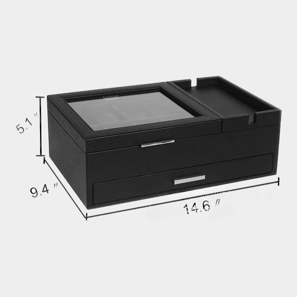 Carbon Fiber Men's Jewelry Desktop Organizer-Birthstone Jewelry