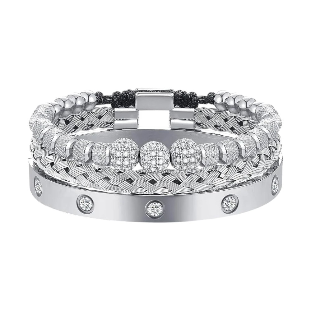 Men's Gold Plated Stacking Bracelet