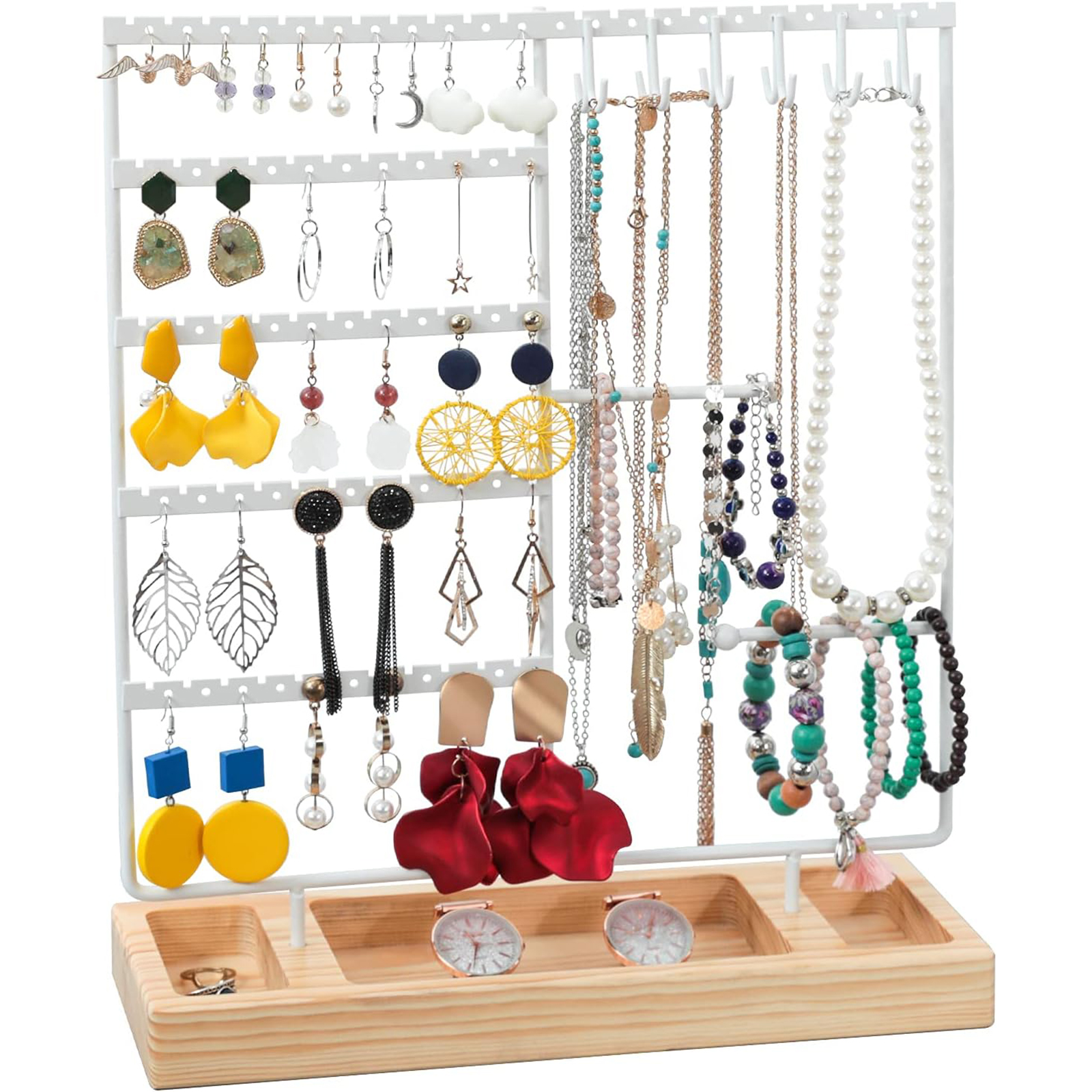Jewelry Organizer Holder for Earrings Necklaces Bracelets Watches and Rings-Birthstone Jewelry
