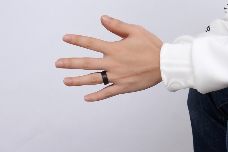 Men's Black Ring, 8MM Tungsten Ring Black Rose Gold-Birthstone Jewelry