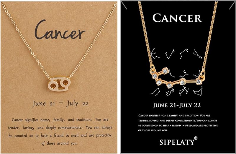 12 Constellation Gold Pendant Necklace with Diamonds -Birthstone Jewelry