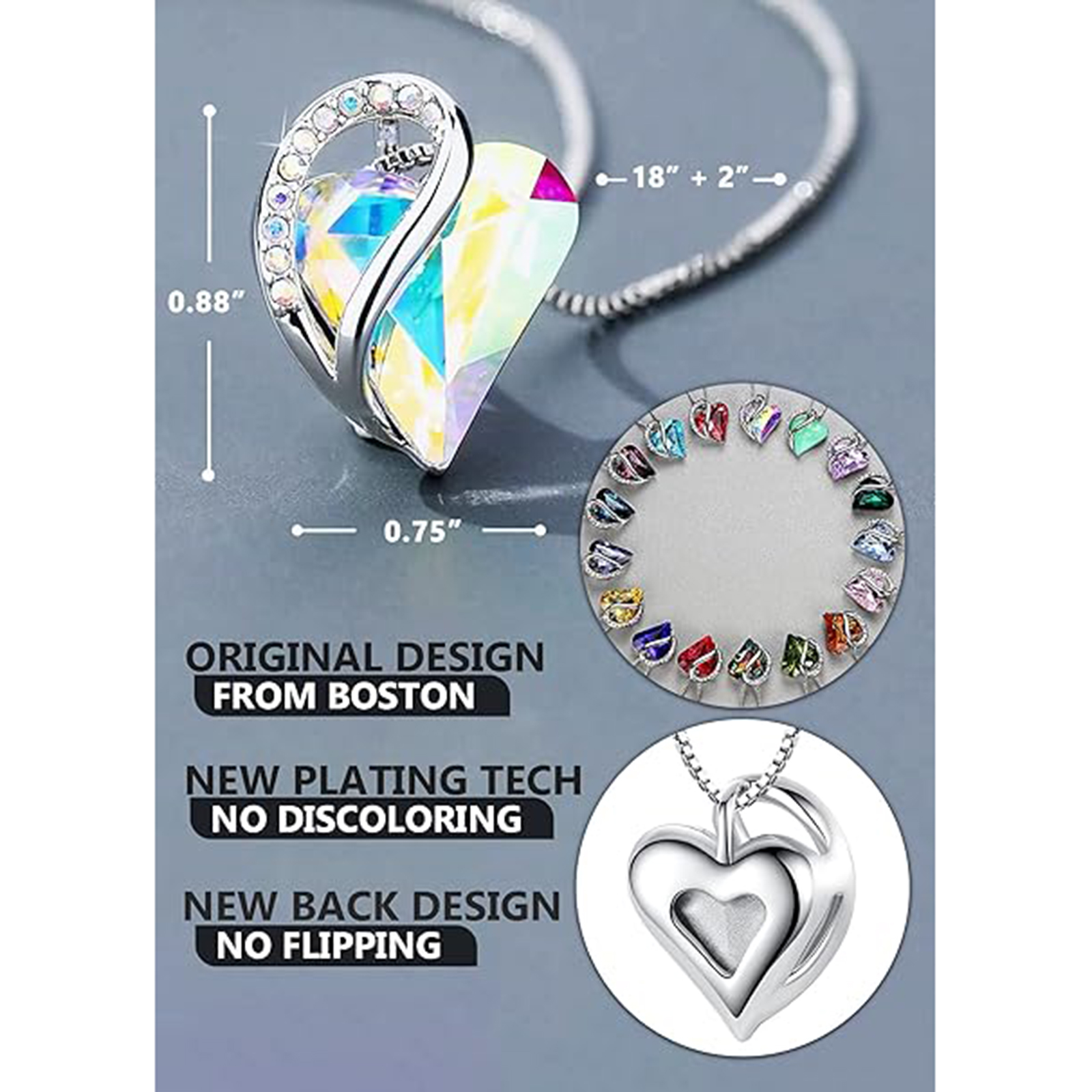 April Birthstone Birthstone Pendant Necklace-Aries Birthstone-Birthstone Jewelry