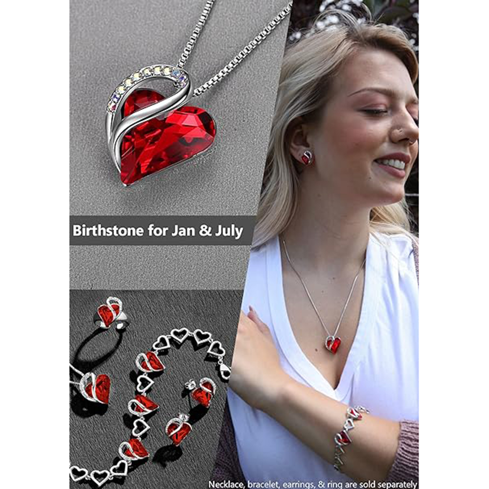 July  Birthstone Birthstone Pendant Necklace-Leo Birthstone-Birthstone Jewelry