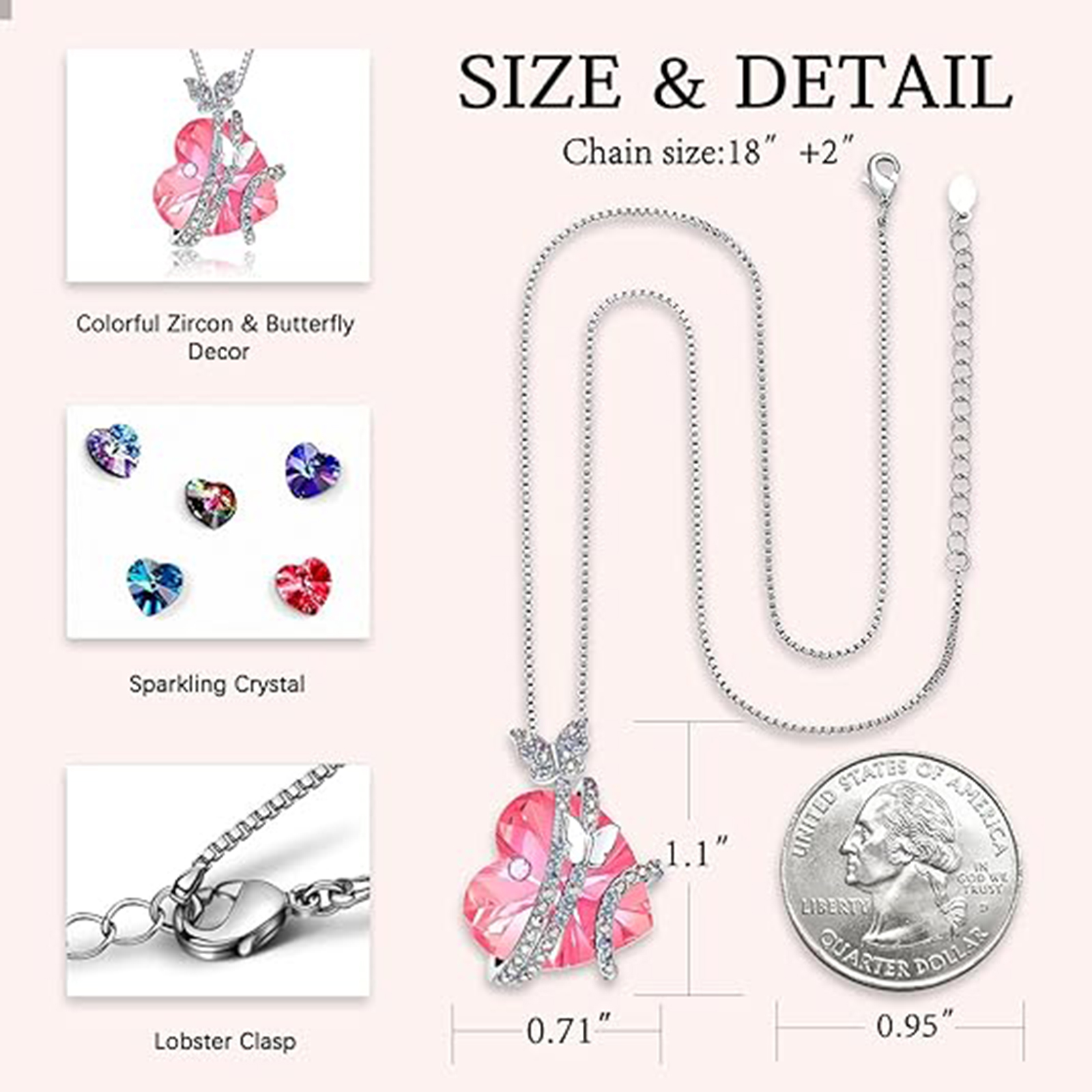 October Birthstone Birthstone Crystal Necklace-Birthstone Jewelry