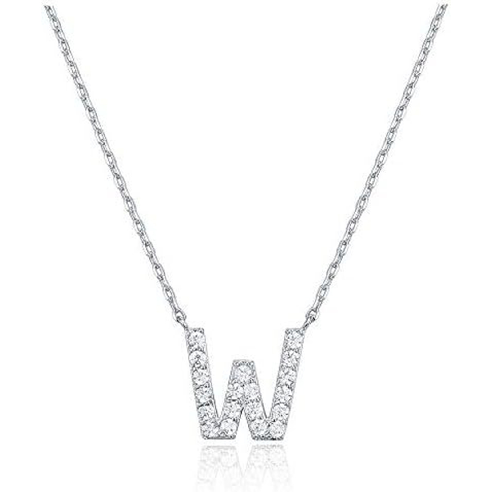 Cubic Zirconia Necklace A Letter Necklace For Her-Birthstone Jewelry