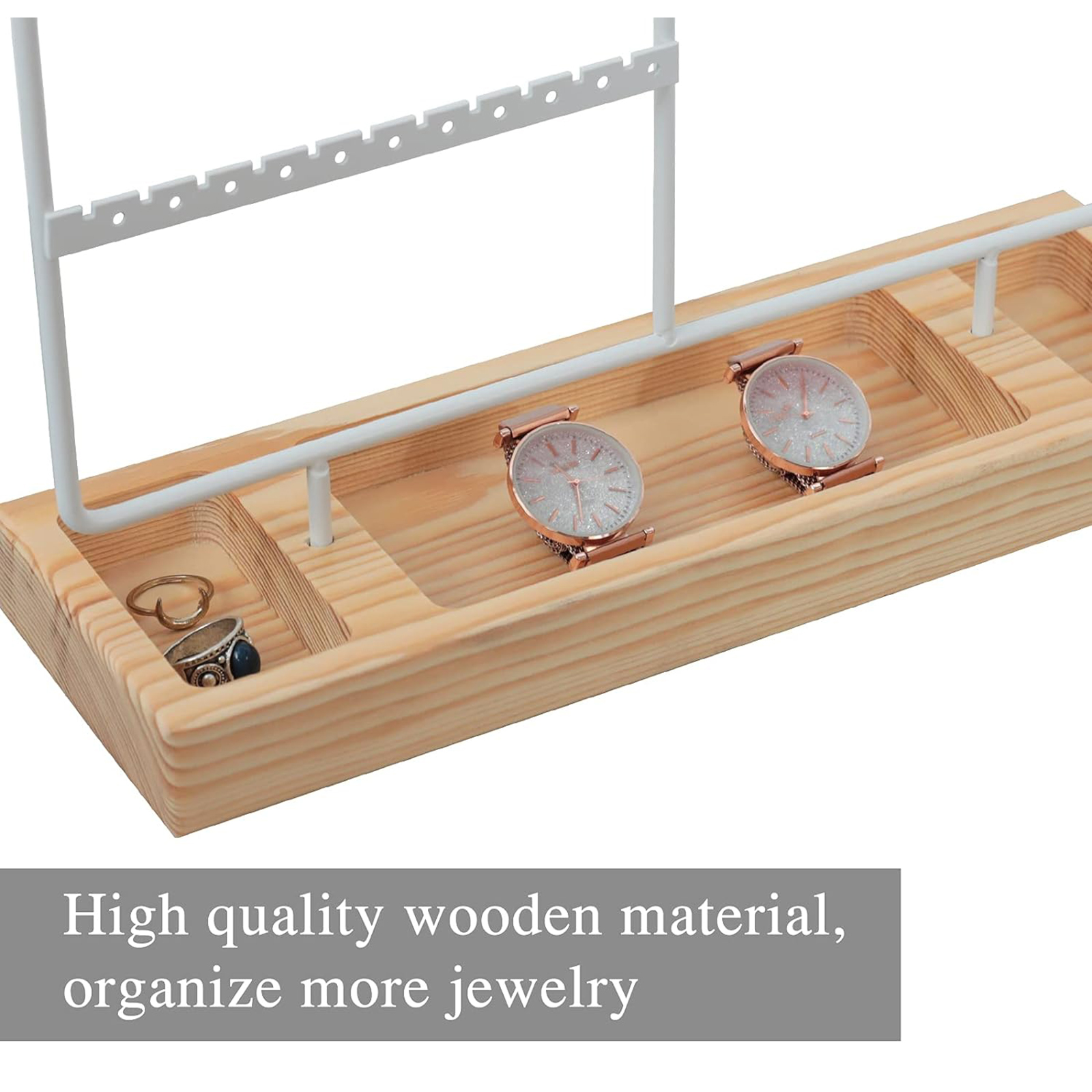 Jewelry Organizer Holder for Earrings Necklaces Bracelets Watches and Rings-Birthstone Jewelry