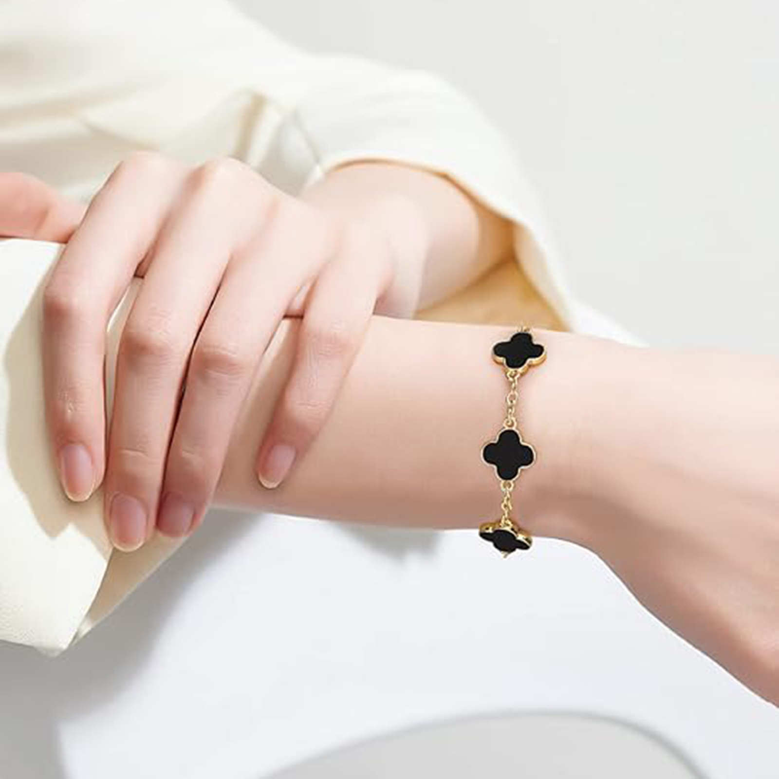 Four-Leaf Clover Five-Flower Bracelet 18k Rose Gold Bracelet