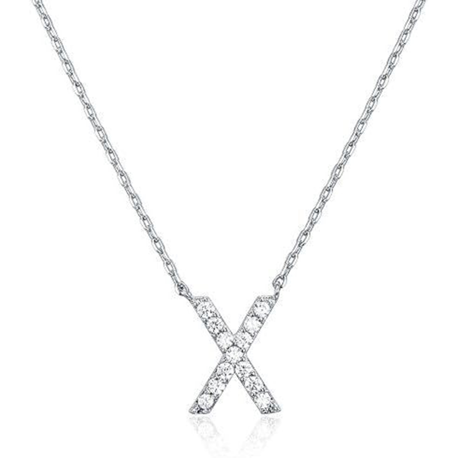 Cubic Zirconia Necklace A Letter Necklace For Her-Birthstone Jewelry
