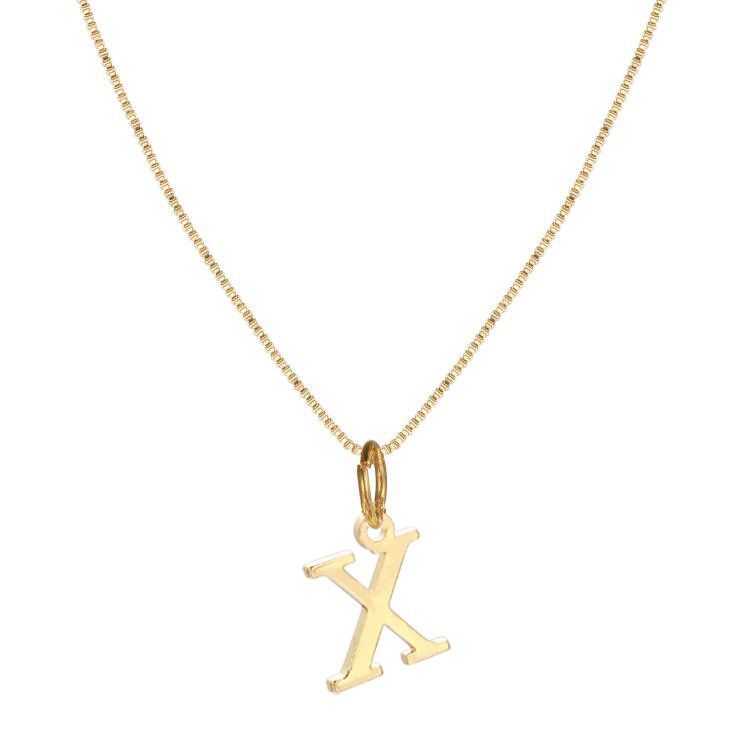 14K Gold Plated Letter Necklace -Permanent Jewelry  A-Z-Birthstone Jewelry