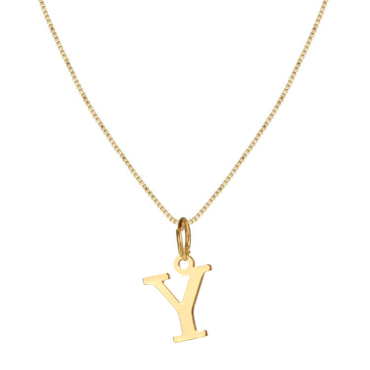14K Gold Plated Letter Necklace -Permanent Jewelry  A-Z-Birthstone Jewelry