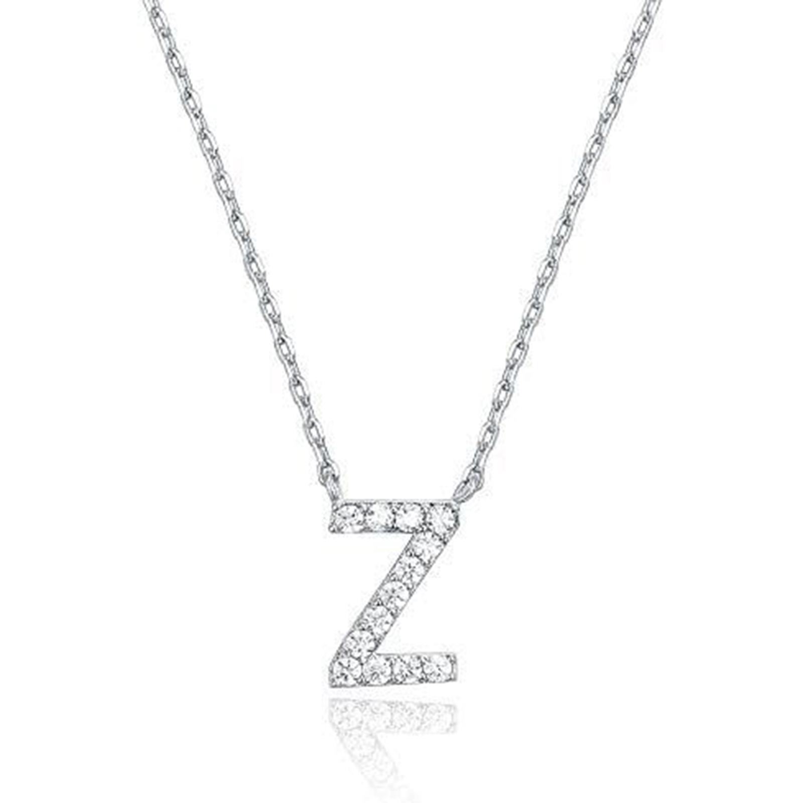 Cubic Zirconia Necklace A Letter Necklace For Her-Birthstone Jewelry