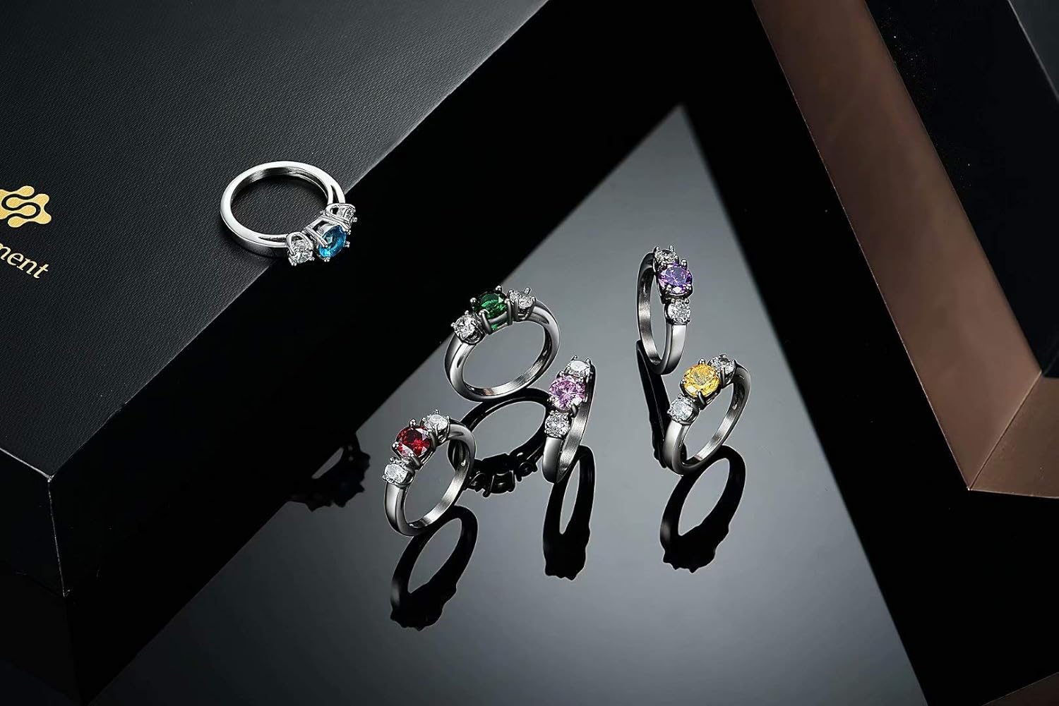 Birthstone Rings for Mom, Wife, Daughter -Birthstone Jewelry