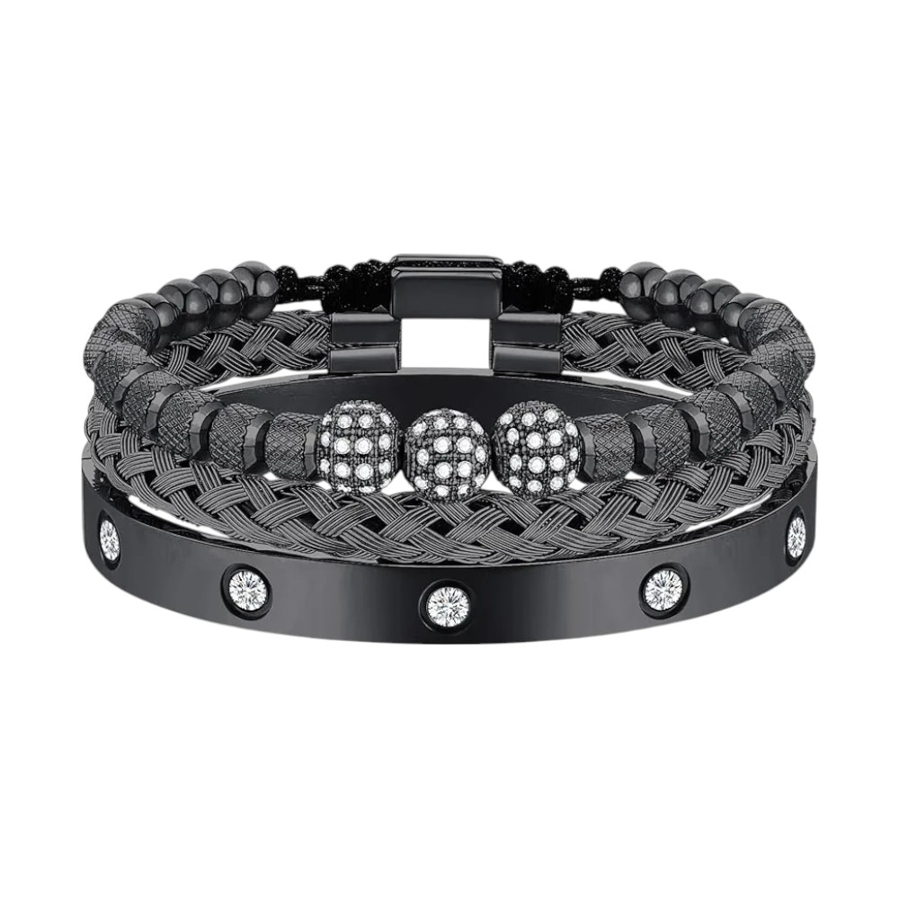 Men's Gold Plated Stacking Bracelet