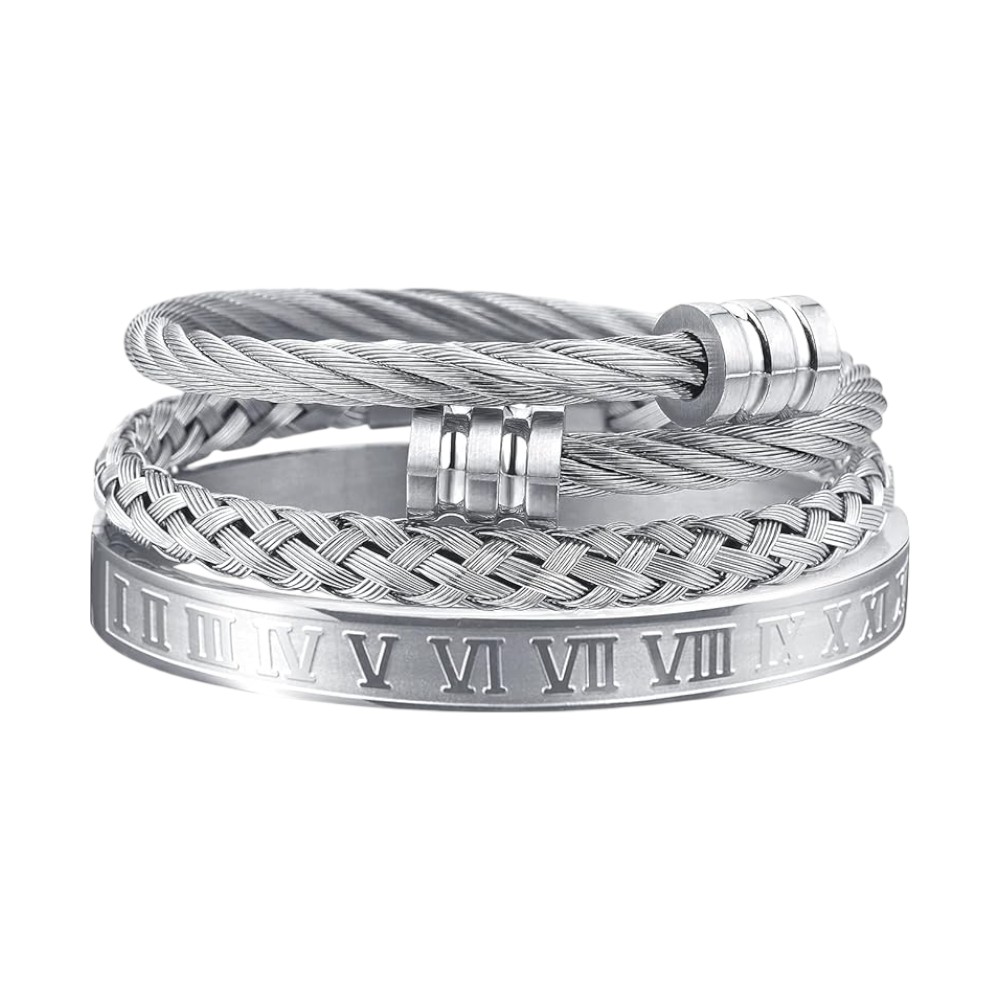 Men's Gold Plated Stacking Bracelet