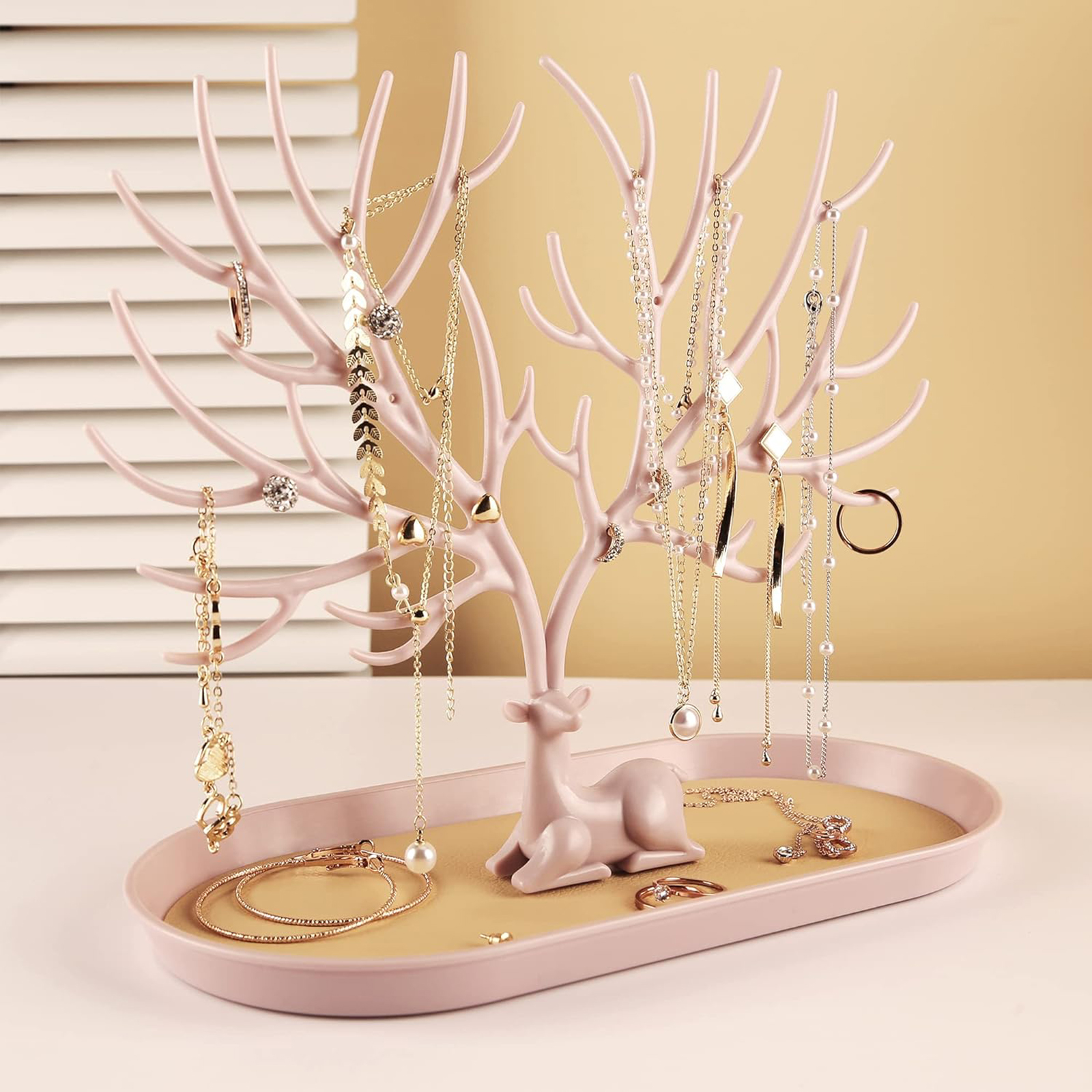 Antler Jewelry Stand – Aluminum Handle Hanging Organizer