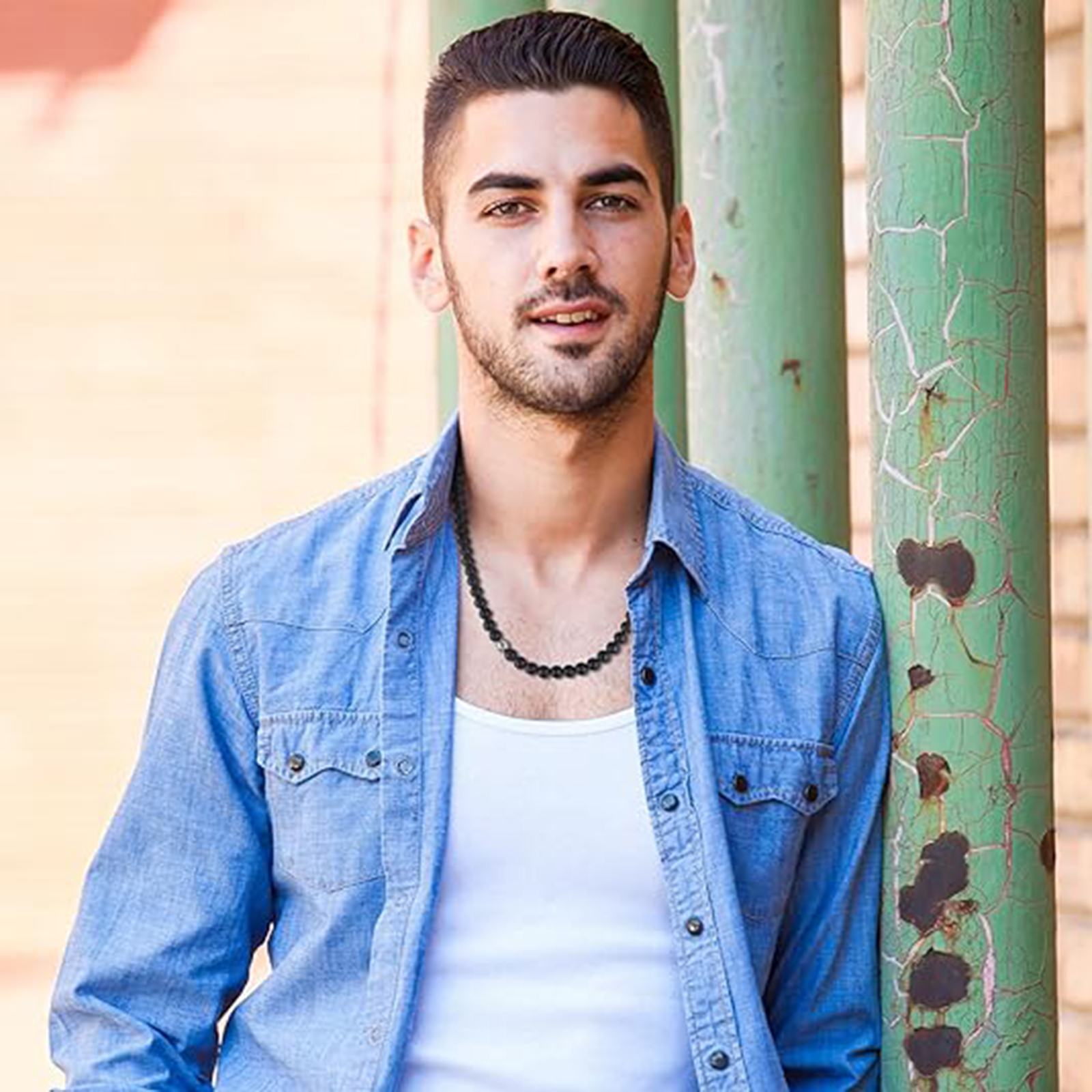 Men's Gemstone Beaded Crystal Necklace-Birthstone Jewelry