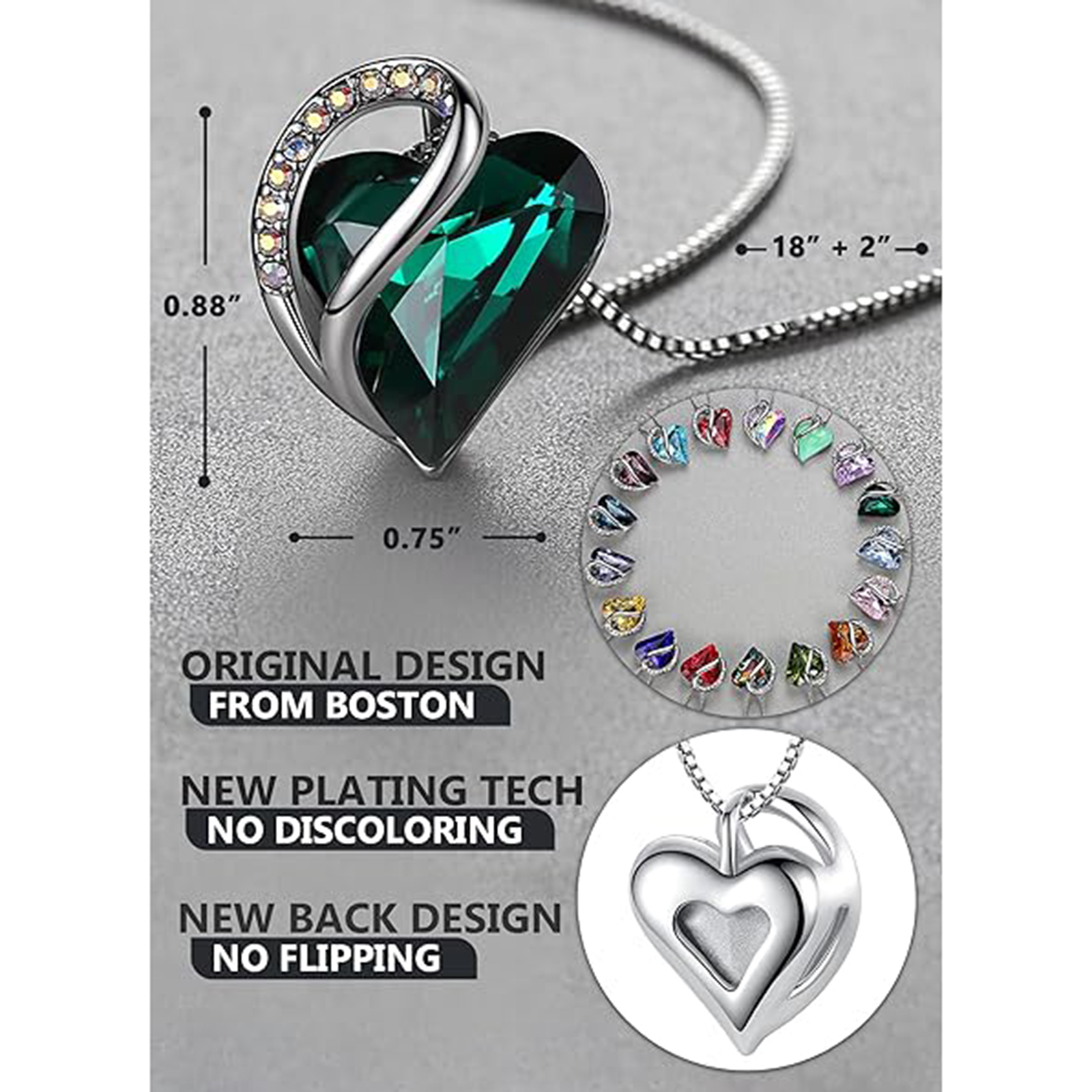 May  Birthstone Birthstone Pendant Necklace-Gemini Birthstone-Birthstone Jewelry