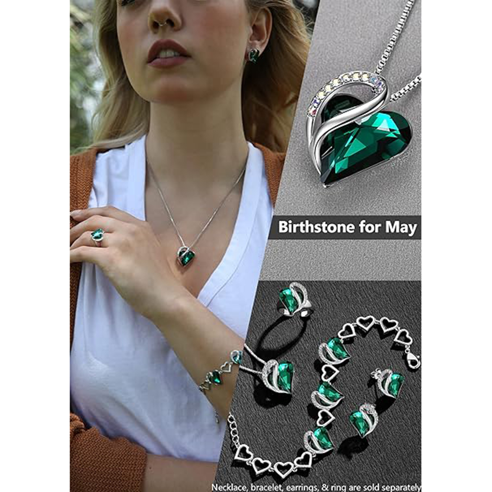 May  Birthstone Birthstone Pendant Necklace-Gemini Birthstone-Birthstone Jewelry