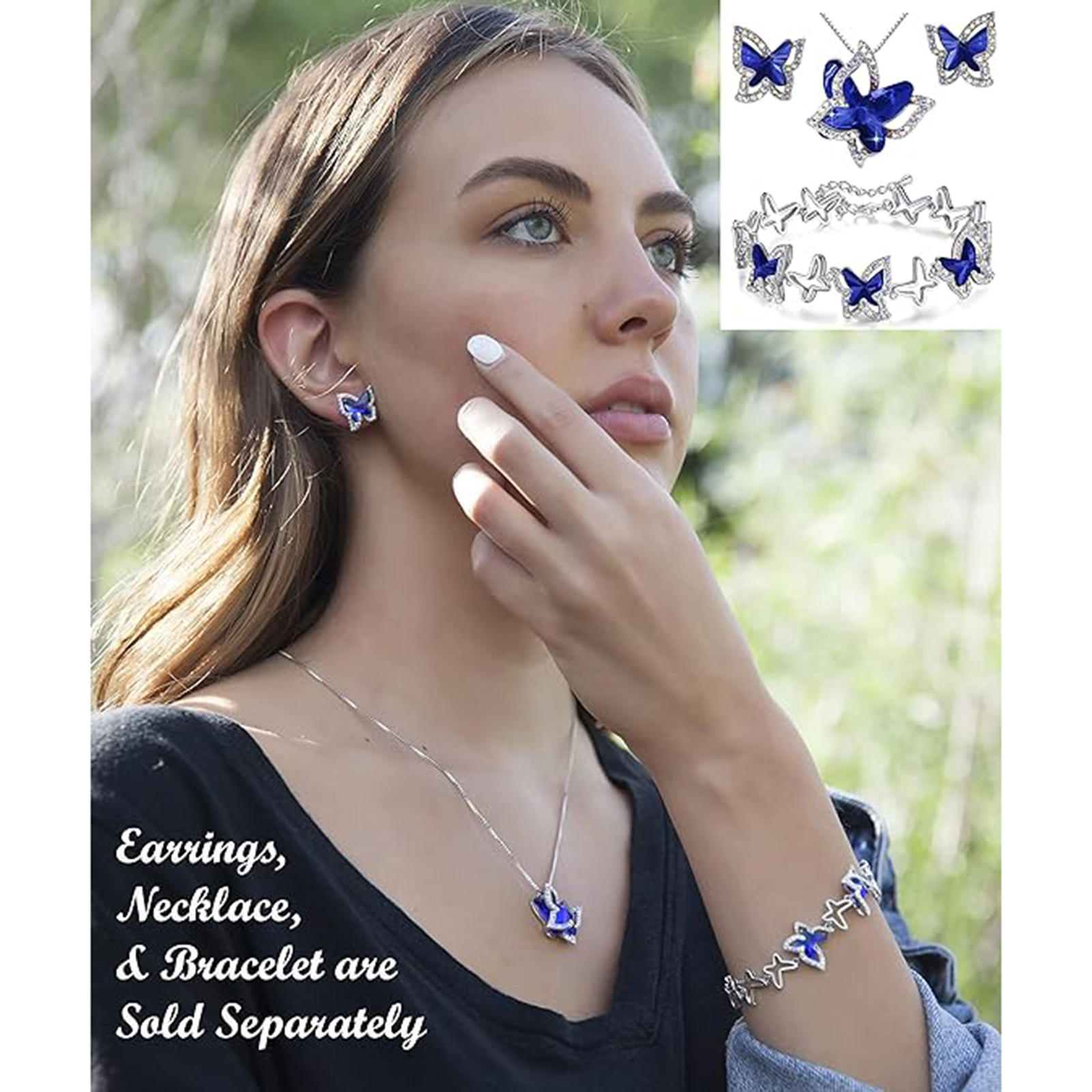 September Birthstone Butterfly Birthstone Crystal Necklace-Sagittarius Birthstone-Birthstone Jewelry