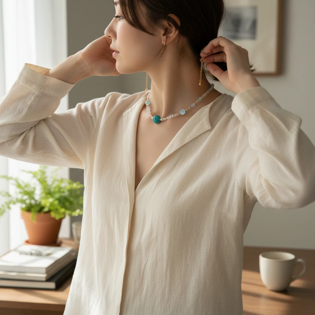 Minimalist Crystal Necklace – Elegant Clear Crystal Pendant Jewelry