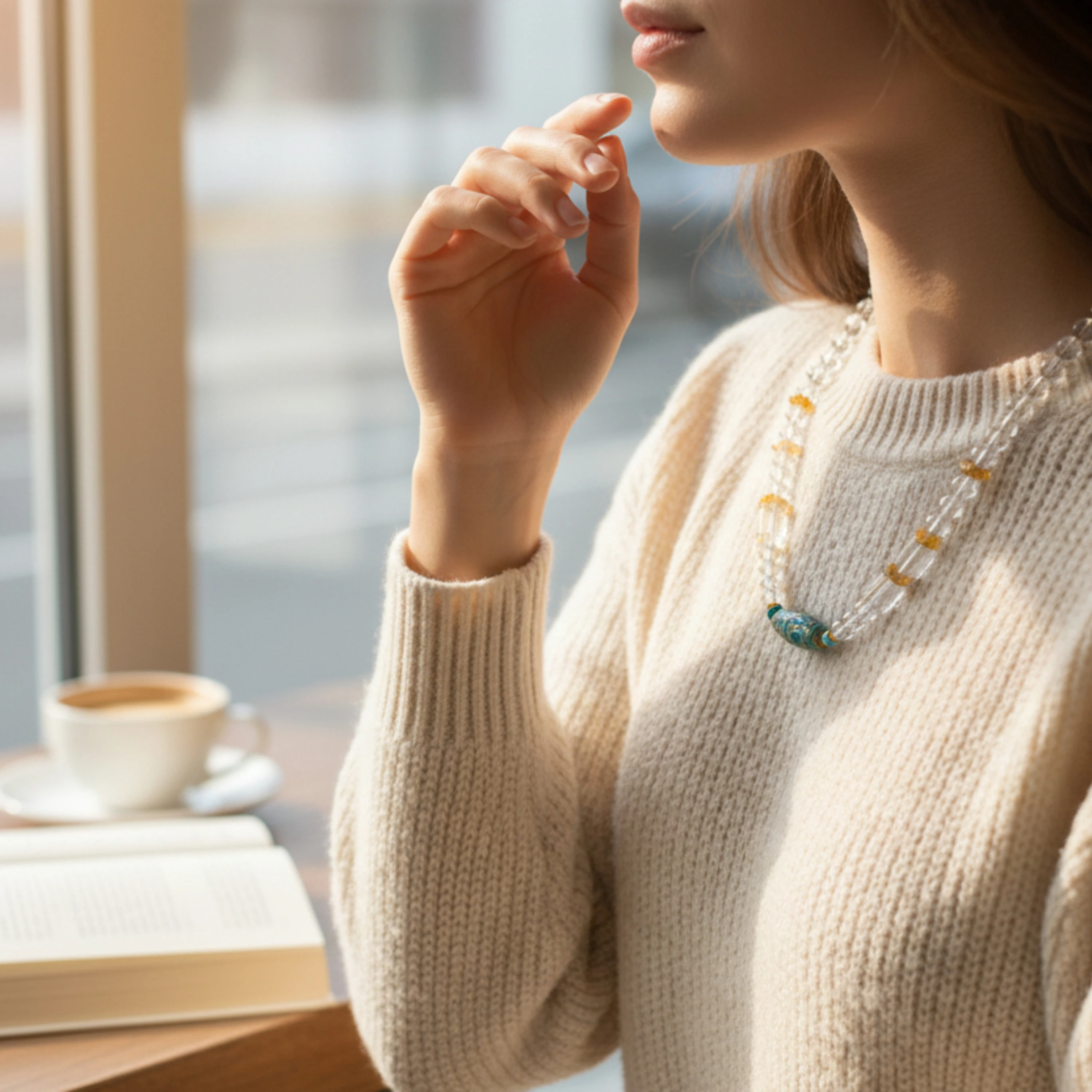 Crystal Necklace – Elegant Minimalist Crystal Pendant Jewelry