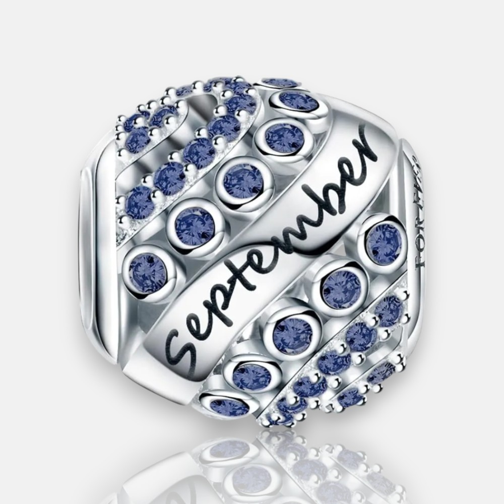 Birthstone charms that can be combined into bracelets and necklaces 