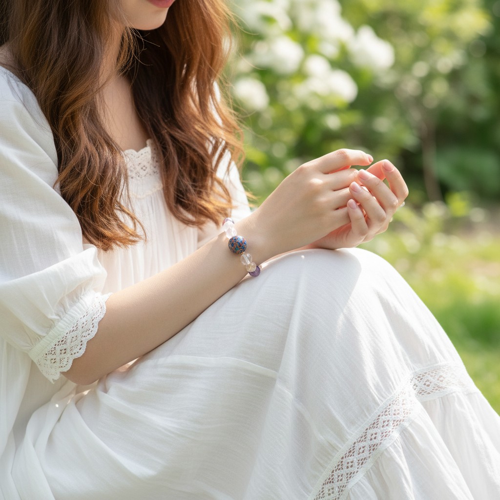 Crystal Bracelet – Elegant Natural Crystal Bead Bracelet for Women