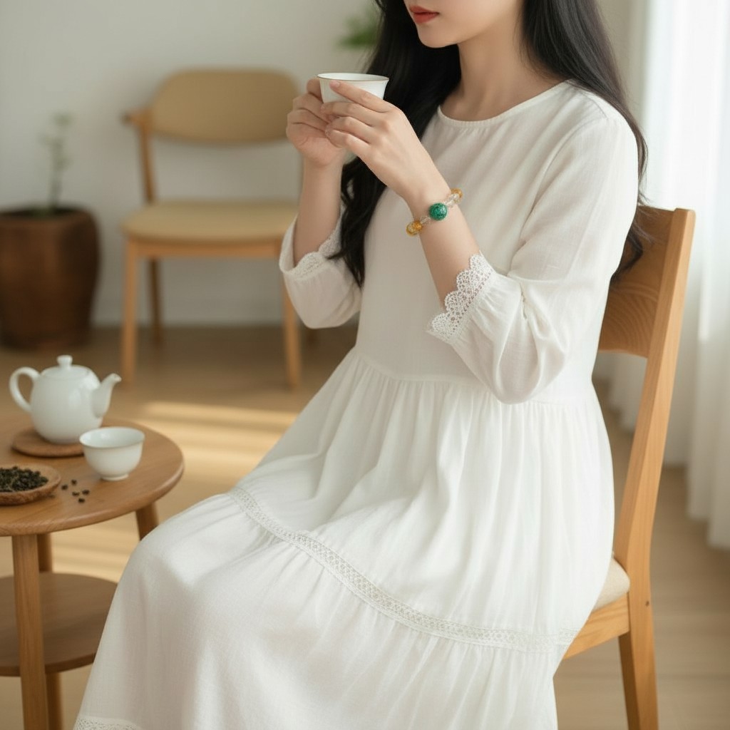 Women’s Crystal Bracelet – Elegant Natural Crystal Bead Bracelet