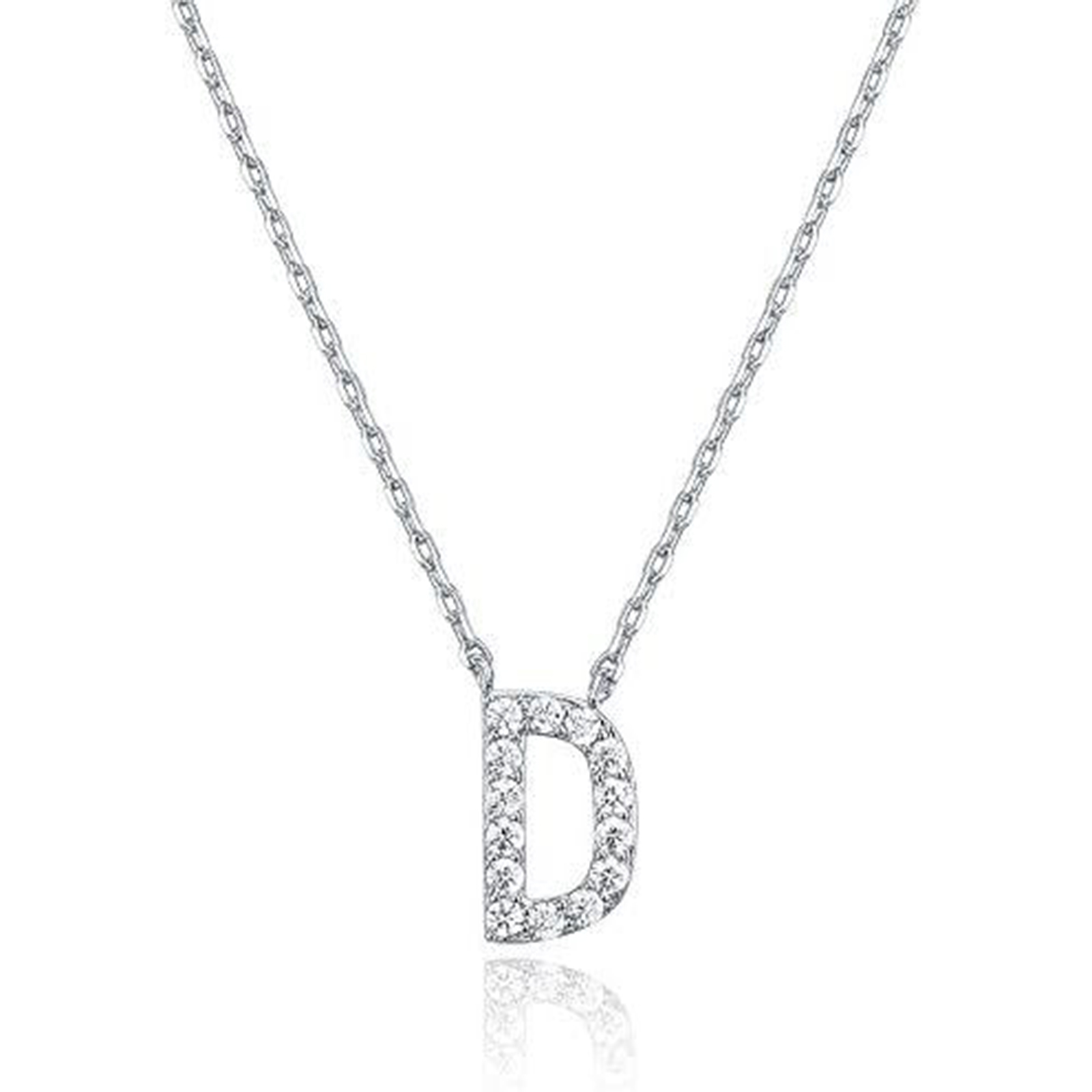 Cubic Zirconia Necklace A Letter Necklace For Her-Birthstone Jewelry