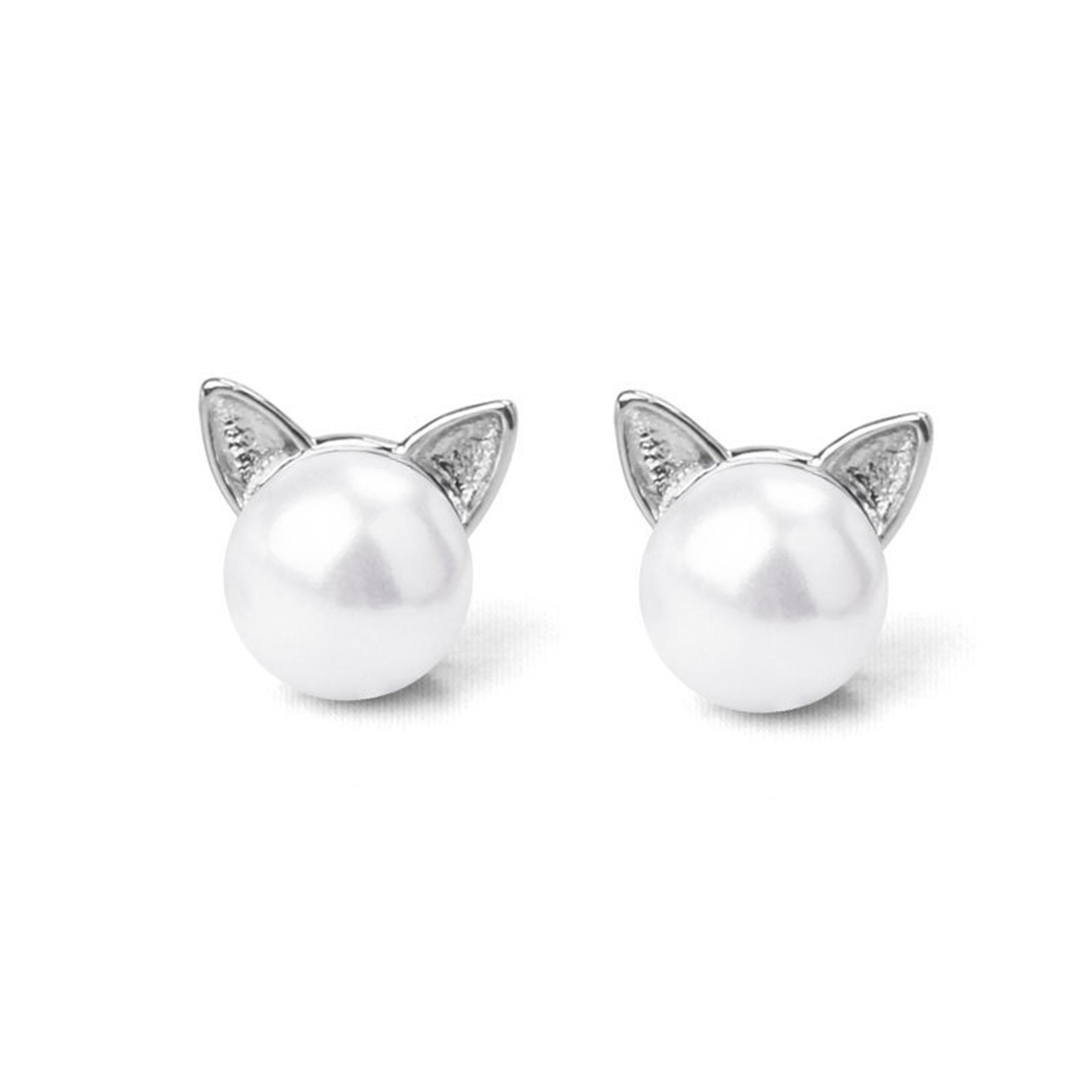 Silver AAA+ Freshwater Cultured Pearl Cat Pearl Pendant-Birthstone Jewelry