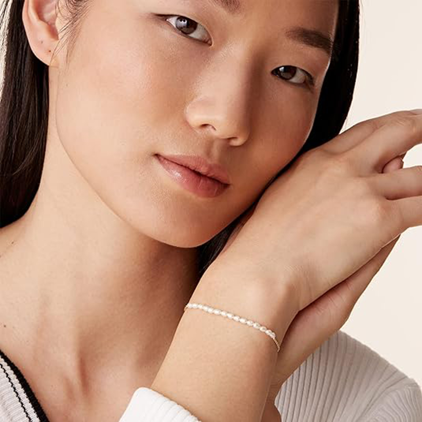 Gold Tiny Pearl Bracelet | 14K Gold Plated Freshwater Cultured Pearls 