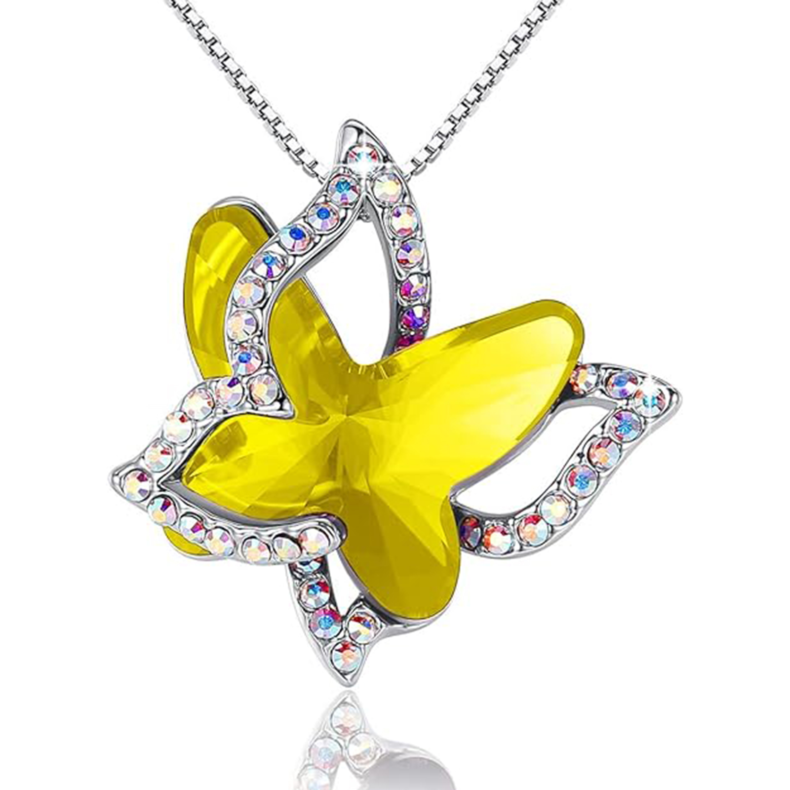 November Birthstone Butterfly Birthstone Crystal Necklace-Scorpio Birthstone-Birthstone Jewelry