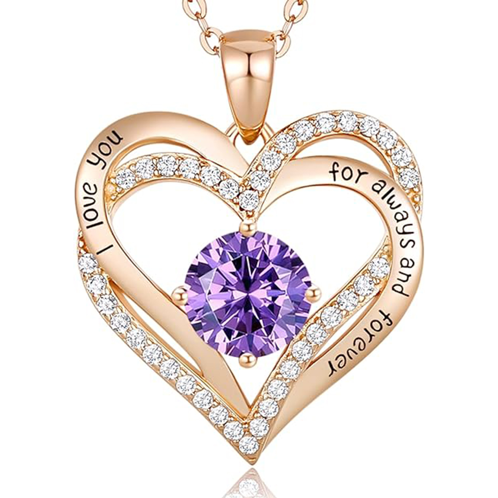 February Birthstone Birthstone Pendant Necklace-Aquarius Birthstone-Birthstone Jewelry