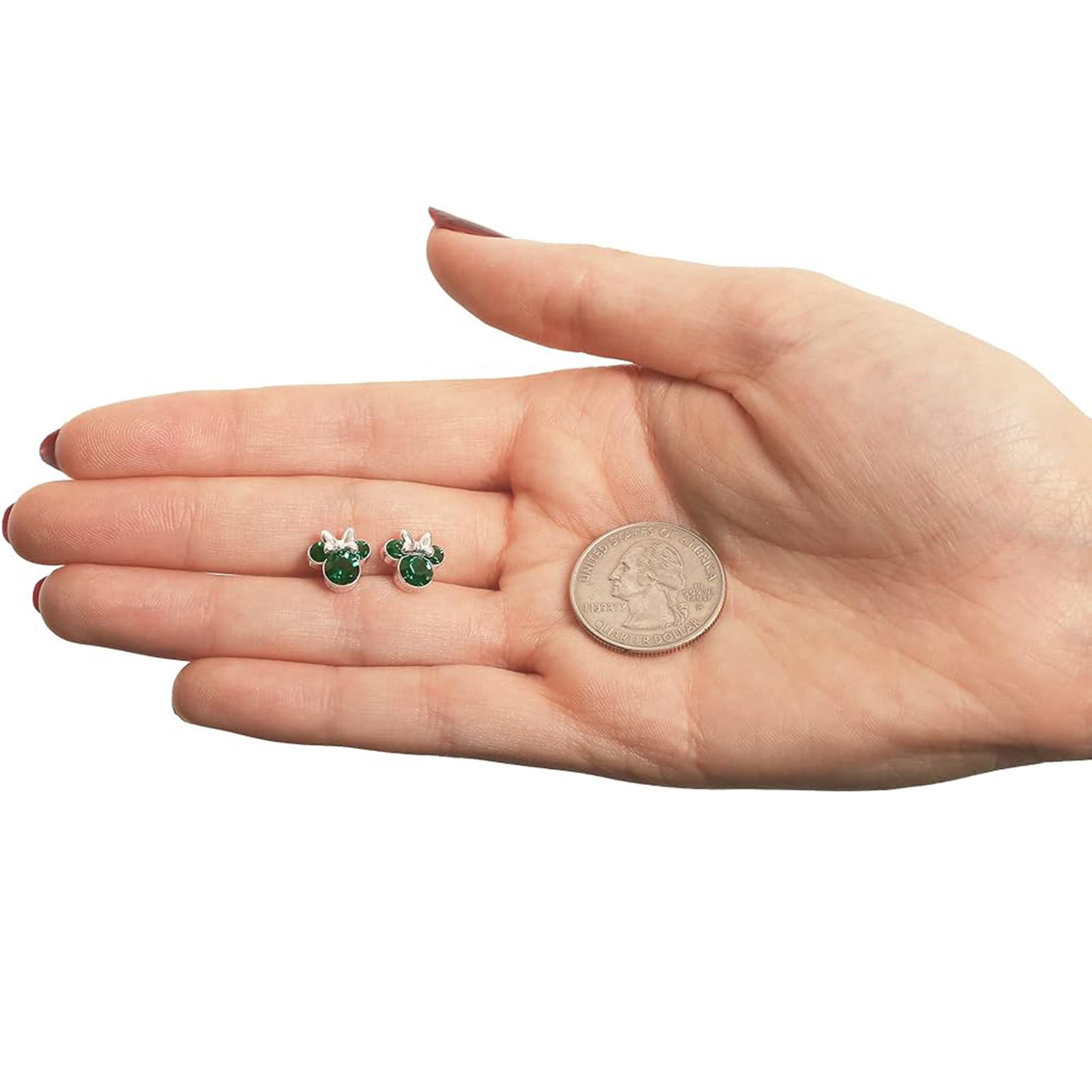 Disney earrings May Birthstone Minnie Mouse Birthstone Earrings-Birthstone Jewelry