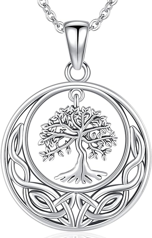 S925 Sterling Silver Tree of Life Gemstone Pendant Necklace-Birthstone Jewelry