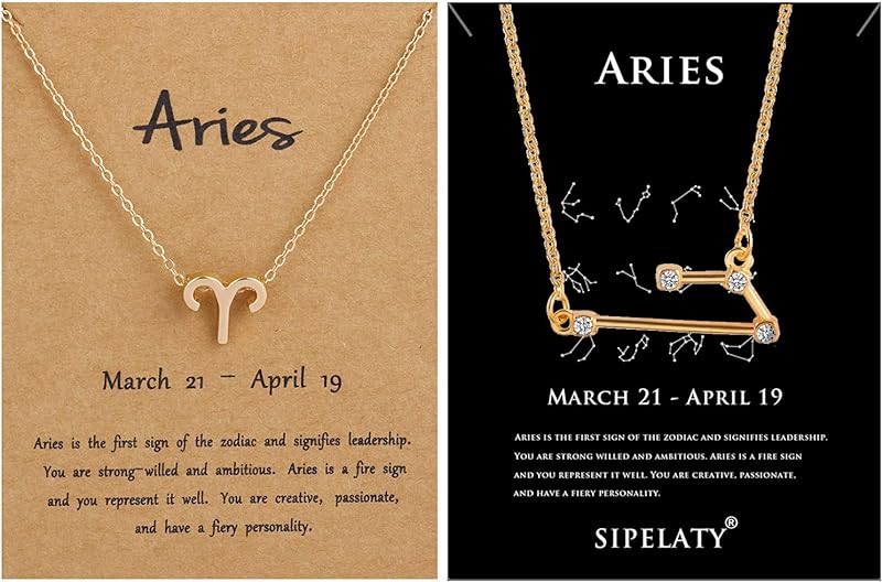 12 Constellation Gold Pendant Necklace with Diamonds -Birthstone Jewelry