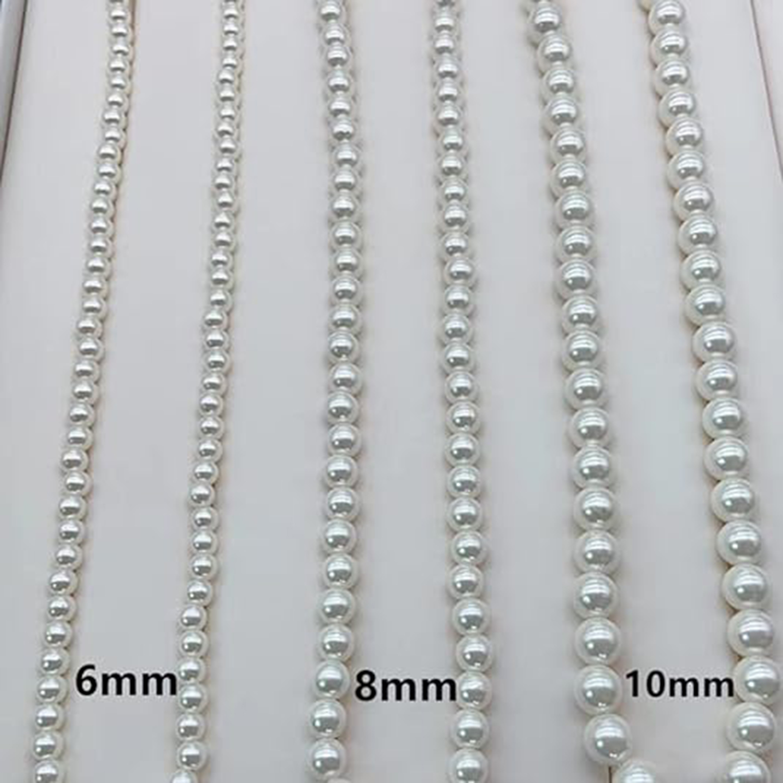 Men's white round pearl fashion necklace