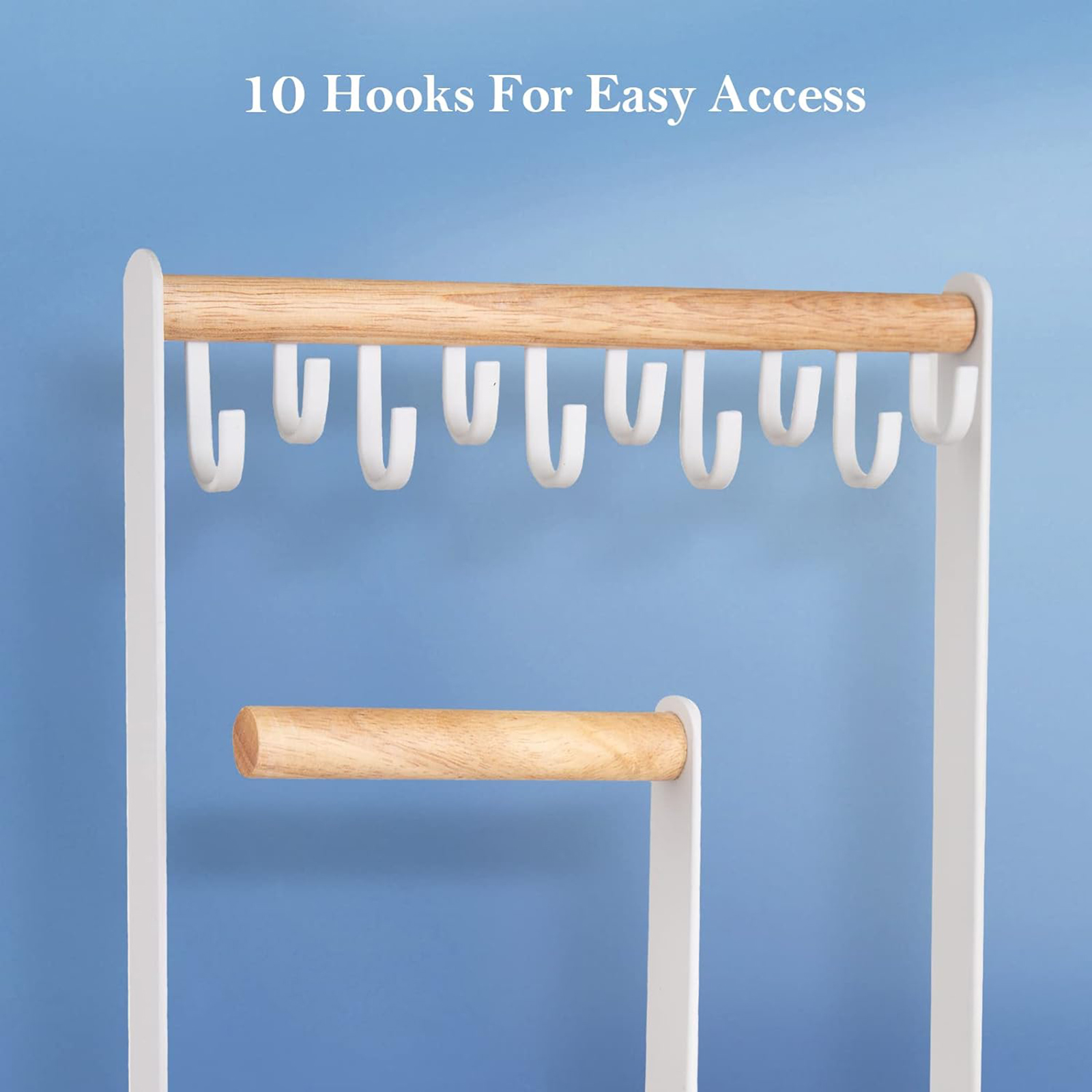 4-Tier Aesthetic Jewelry Stand – Necklace & Bracelet Organizer with 10 Hooks