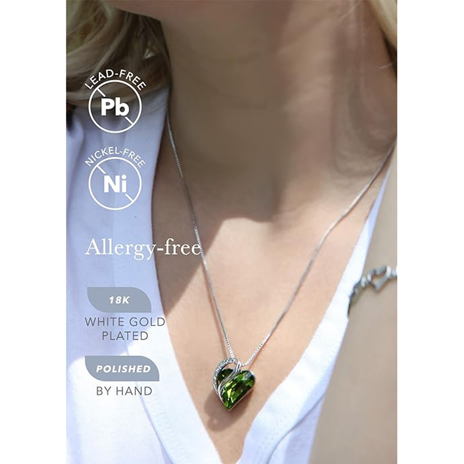 August  Birthstone Birthstone Pendant Necklace-gemini birthstone-Birthstone Jewelry