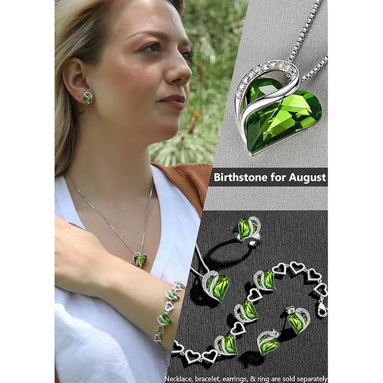 August  Birthstone Birthstone Pendant Necklace-gemini birthstone-Birthstone Jewelry