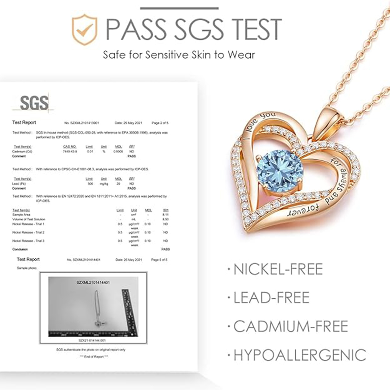 March  Birthstone Birthstone Pendant Necklace -Taurus Birthstone-Birthstone Jewelry