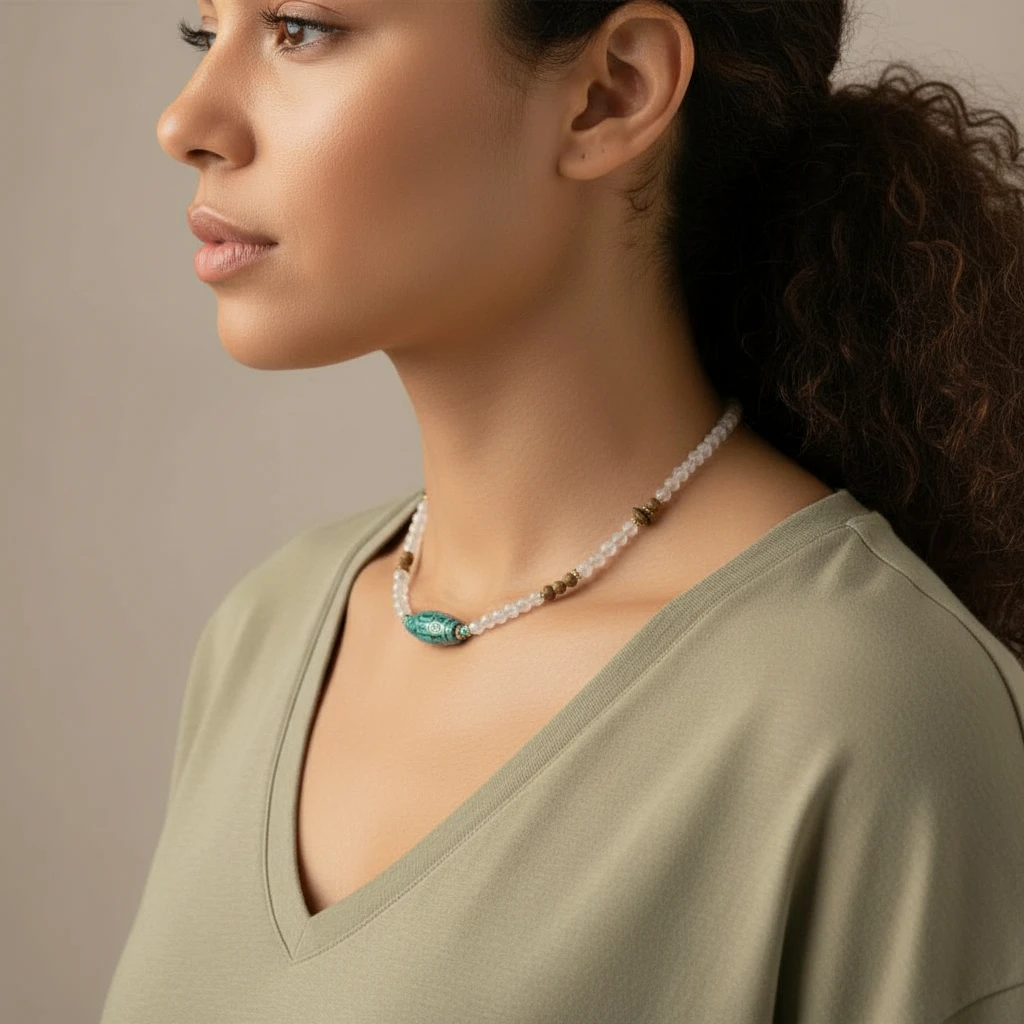 Crystal Pendant Necklace – Elegant Natural Crystal Statement Jewelry