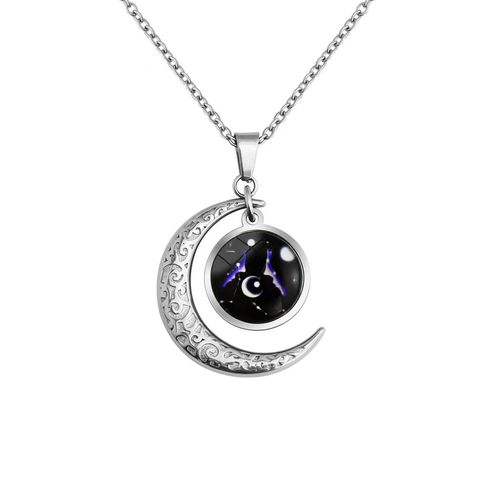 Gemini Pendant Starry Night Necklace-Birthstone Jewelry