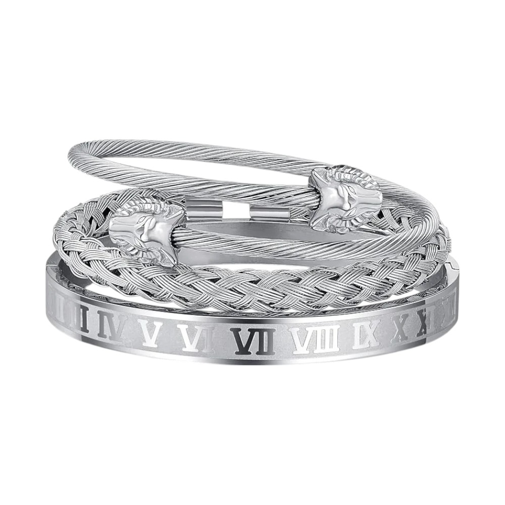 Men's Gold Plated Stacking Bracelet