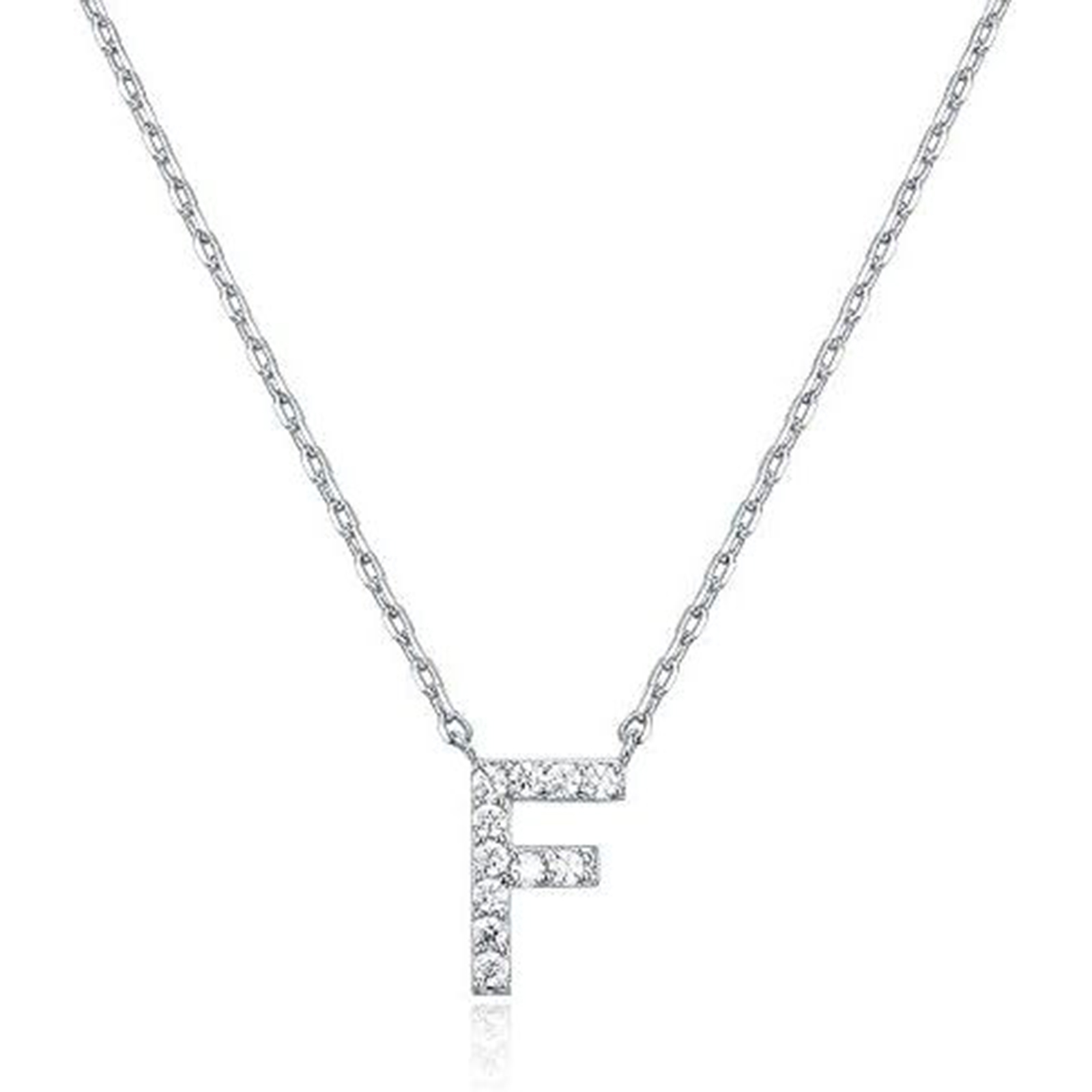 Cubic Zirconia Necklace A Letter Necklace For Her-Birthstone Jewelry