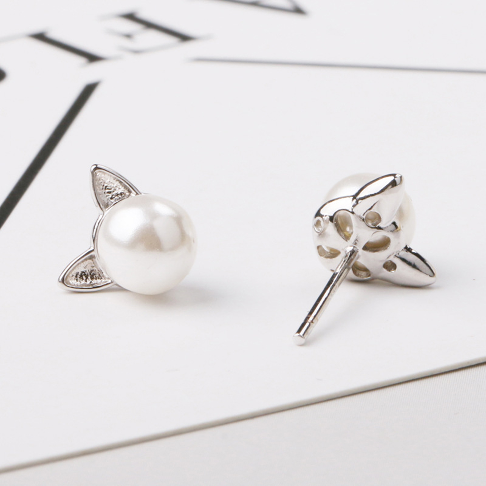 Silver AAA+ Freshwater Cultured Pearl Cat Pearl Pendant-Birthstone Jewelry