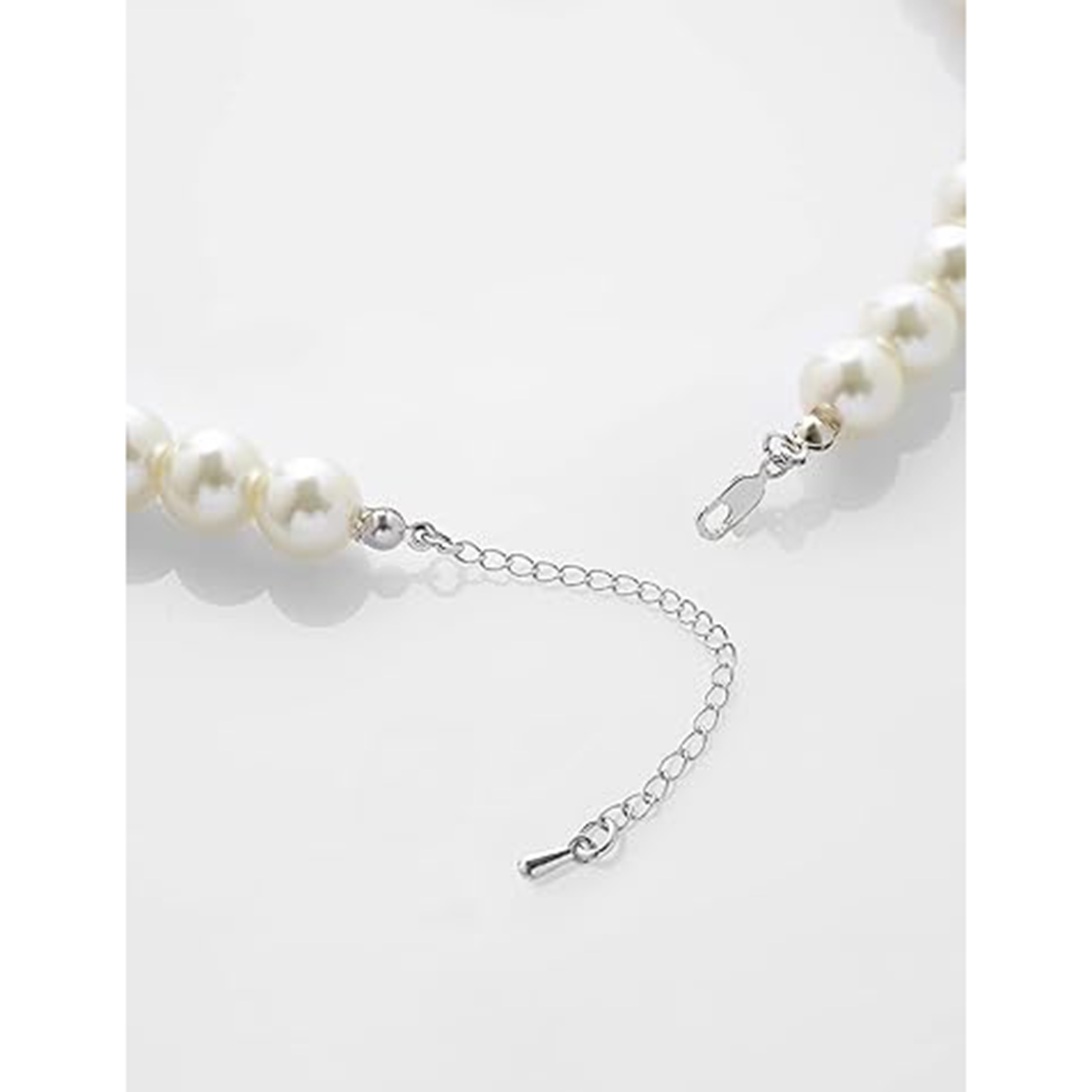 Round Imitation Pearl Necklace Wedding Pearl Necklace for Brides-Birthstone Jewelry